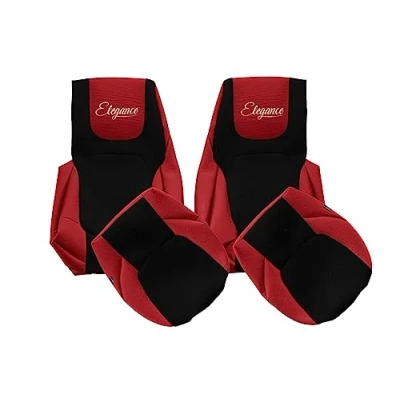 Afbeelding van F CORE Stoelhoezen vrachtwagen compatibel voor DAF XF NG XG XG+ 10.21 Dezelfde stoelen ROOD