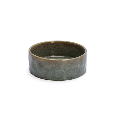 Afbeelding van 2x 800ml, Ø16x 6cm Designed by Lotte keramische hondenbak, groen