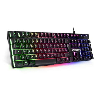 Afbeelding van EMPIRE Gaming Tastiera K300 QWERTY Italiana 105 Tasti Semimeccanica Retroilluminazione LED RGB 19 Keys Anti ghosting 12 Scorciatoie multimediali USB con Filo