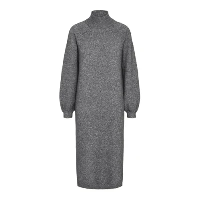 Afbeelding van Y.A.S. Balis LS Funnel Knit Dress Medium Grey Melange