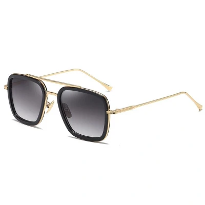 Afbeelding van BUGOLINI® Hercules Designer Zonnebril Voor Heren Gepolariseerd UV400 Gold Black / Gradual Grey