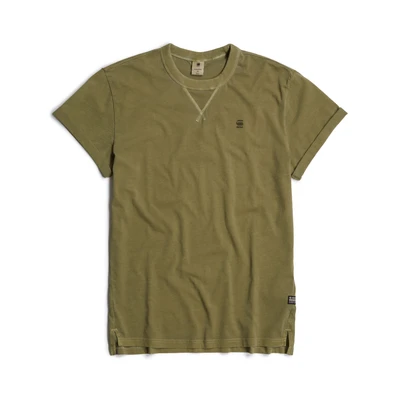 Afbeelding van G Star Tshirt basic, Heren, Maat: Medium, Shadow olive gd
