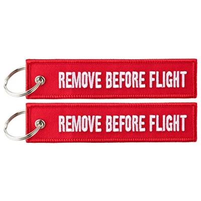 Afbeelding van REMOVE BEFORE FLIGHT sleutelhanger 2X