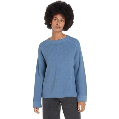 Afbeelding van Tommy Hilfiger Gebreide damestrui, blauw (essel blue melange), L