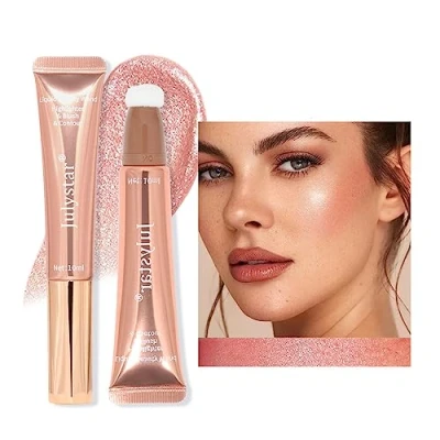 Afbeelding van INTEROOKIE Vloeibare Blush Stick, Hoogglans Flash Matte Finish, Parelmoerglans (05#*10ML)