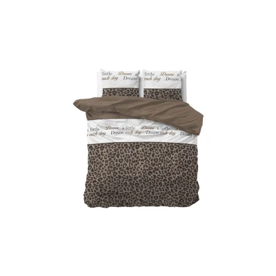 Afbeelding van SleepTime Dekbedovertrek dream and sleep taupe 1_140x200/220