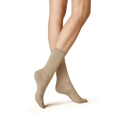Afbeelding van KUNERT Soft Wool Cotton Dames Sokken Beige mel. Maat 35 38