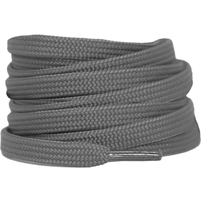 Afbeelding van Platte schoenveters 8mm polyester Grijs 90cm