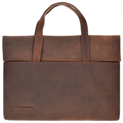 Afbeelding van Plevier Retro Babbage Laptop Sleeve 15.6&quot; Dark Brown