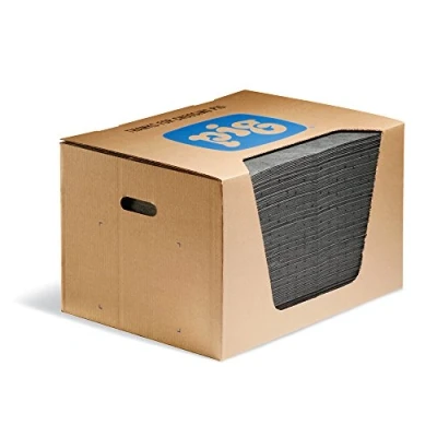 Afbeelding van New Pig mat135 universele mat, 83,6 L absorptievermogen, 51 cm lang x 38 breed, 200 pads/doos, grijs (200 stuks)
