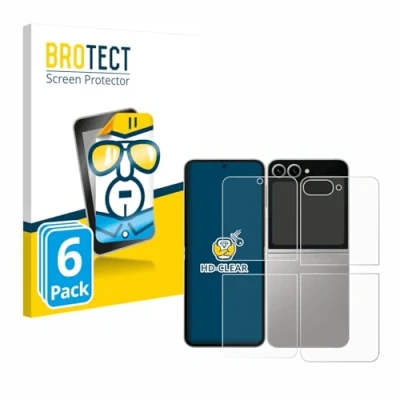 Afbeelding van BROTECT Screenprotector voor Samsung Galaxy Z Flip6 (Voor+Achter) Folie Beschermfolie transparant (6 Stuks)