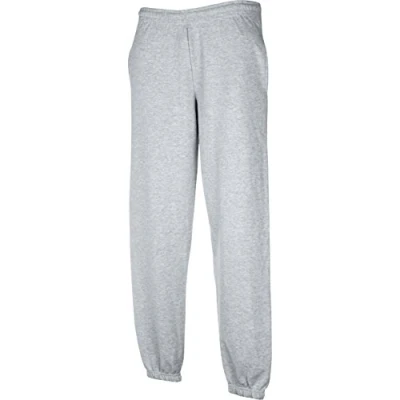 Afbeelding van Fruit of the Loom Classic Jog Pants Joggingbroek voor heren, 1/2 stuks, met elastische open broekspijpen, gemengd grijs, XXL