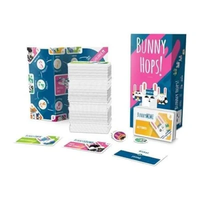 Afbeelding van Smith &amp; Barker Bunny Hops! Grappig gezelschapsspel voor familie en vrienden, 4 16 spelers, raad mimespel volwassenen kinderen, leeftijden 10+, Engelse editie