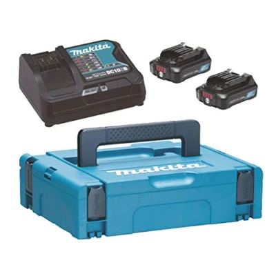 Afbeelding van Makita Startset DC10SA/2Xbl1020b In Box Met Oplader DC10SB 2 Accu&#039;s BL1021B Passend op Model: SK10GDZ , SK20GDZ SK40GDZ