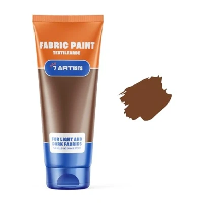 Afbeelding van Textielverf 7 Artists Machinewasbaar Bruin 60ml Ideaal Voor Wasbare Kinderen Wasbaar Stoffen Kleuren