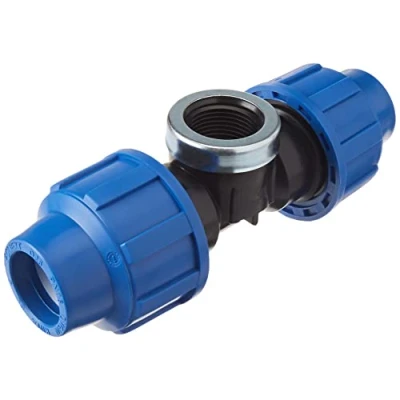 Afbeelding van Cornat irrigatiesysteem T stuk PE buis, Ø 20 mm, 1/2 inch binnendraad, polypropyleen voor koud water 25 mm x 3/4 multicolor