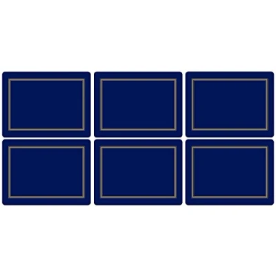 Afbeelding van Pimpernel 30,5 x 23 cm MDF met kurk achterwand Classic Midnight placemats, kleurrijk, 6 stuks