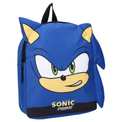 Afbeelding van mybagstory Rugzak Sonic Blauw Kinderen School Basisschool Kleuterschool Kinderkamer Schooltas Jongen Maat 32 cm Verstelbare bandjes Cadeau idee, Blauw,