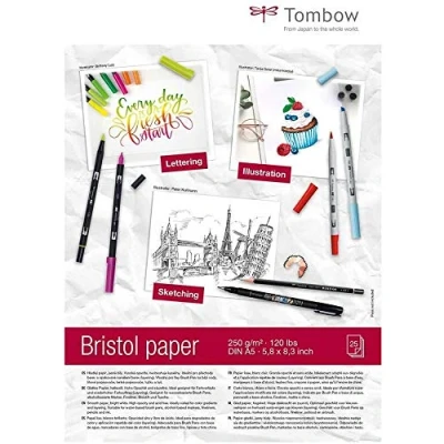 Afbeelding van Tombow Tekenblok Bristol A5 250gr 25vl PB MARK 5