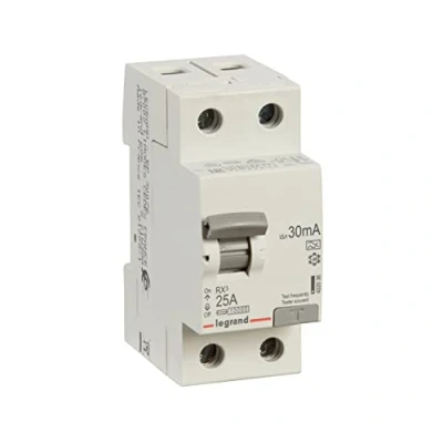 Afbeelding van LEGRAND, FI stroomonderbreker 25 A, 30 mA aardlekschakelaar/RCD, 2 polig 25A / 30mA, 402036