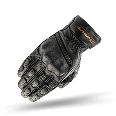 Afbeelding van SHIMA Aviator Lederen motorhandschoenen voor heren, aangepaste zomer (S XXL, zwart), maat L