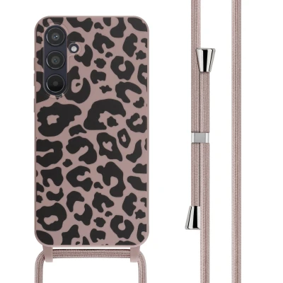 Afbeelding van Samsung Galaxy A55 Hoesje Siliconen en TPU (zacht) iMoshion Softcase/Koordhoesje/Backcover Roze Telefoonhoesje