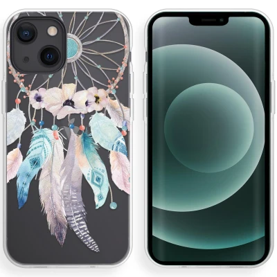Afbeelding van Apple iPhone 13 Mini Hoesje Siliconen en TPU (zacht) iMoshion Softcase/Backcover Dreamcatcher Telefoonhoesje
