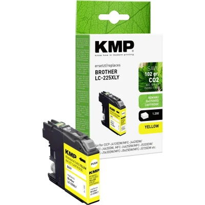 Afbeelding van KMP Inktcartridge vervangt Brother LC 225XLY Compatibel Geel B63Y 1530,4009