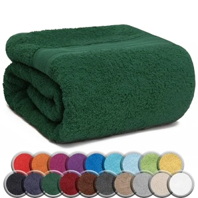 Afbeelding van NatureMark Sauna Handdoek, Premium Kwaliteit, 80 x 200 cm, 100% Katoen, Donkergroen