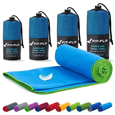 Afbeelding van Microvezel handdoeken, in 3 maten en 18 kleuren; ultra licht compact 40x80