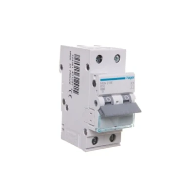 Afbeelding van Hager installatieautomaat 2p 6ka b karakteristiek 16a 2 modulen mbn216e