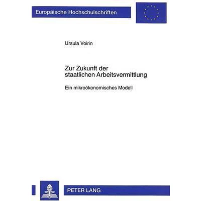 Afbeelding van Zur Zukunft Der Staatlichen Arbeitsvermittlung