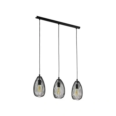 Afbeelding van EGLO hanglamp Clevedon 3 lichts zwart