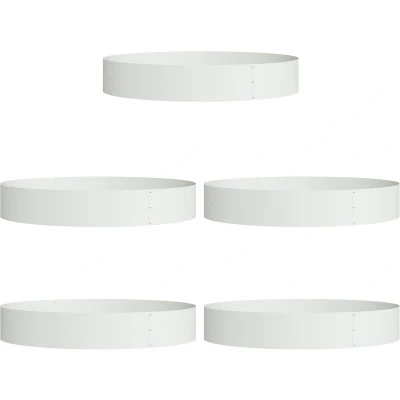 Afbeelding van Witte Metalen Pot Wit Metaal Groot Decoratieve Inzetstukken