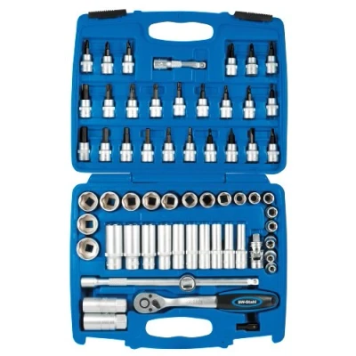 Afbeelding van SW Stahl S2229 dopsleutelset 3/8 inch 61 delig I Rateldoos Moerdoos Zeskantdoppen van chroom vanadiumstaal