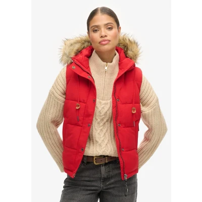 Afbeelding van Superdry Everest Bodywarmer, Dames, Maat: 36, Varsity red