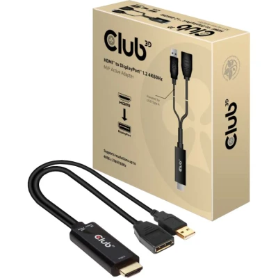 Afbeelding van CLUB3D HDMI 2.0 TO DISPLAYPORT 1.2 4K60HZ HDR M/F ACTIVE ADAPTER Zwart