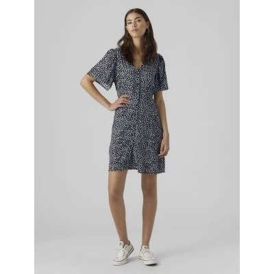 Afbeelding van VERO MODA jurk VMALBA met stippen donkerblauw/wit