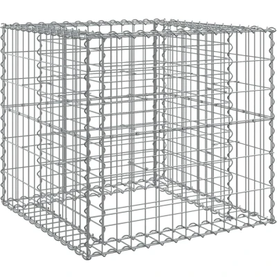Afbeelding van vidaXL Schanskorf 70x70x65 cm gegalvaniseerd ijzer zilverkleurig