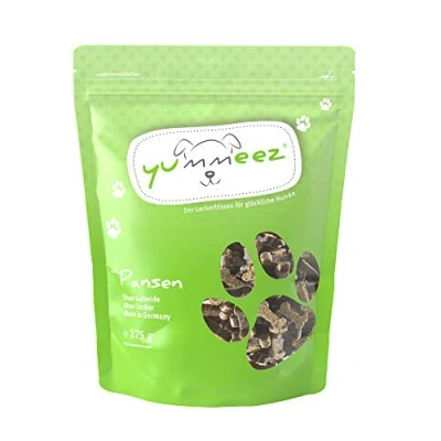 Afbeelding van Yummeez Pansen Traktaties hondensnoepjes als kleine enkeltje graanvrij met een hoog vleesgehalte perfecte traktatie voor training of beloning (1 x 175 g)