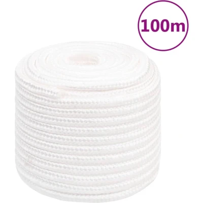 Afbeelding van vidaXL Boottouw 16 mm 100 m polypropyleen volwit
