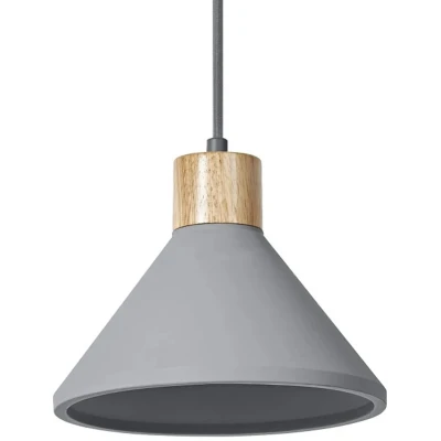 Afbeelding van Ledvance decor concrete wood pendant 220 mm e27 dark gray 4058075838345