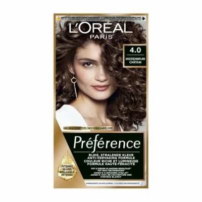 Afbeelding van 3x L&#039;Oréal Préférence Permanente Haarkleuring 4.0 Middenbruin