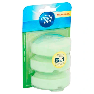 Afbeelding van Ambi Pur Toiletblok Fresh Gardens Navulling 3 x 55 ml