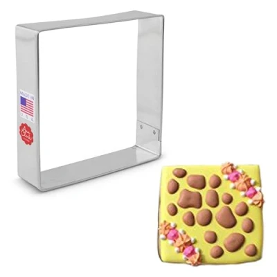 Afbeelding van Ann Clark Cookie Cutters Vierkant Koekjesvorm, 8,9 cm