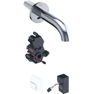Afbeelding van Geberit elektronische kraan infrarood zelfsluitend 3 8 netvoeding messing voorspong 220mm chroom look 116 282 21 1