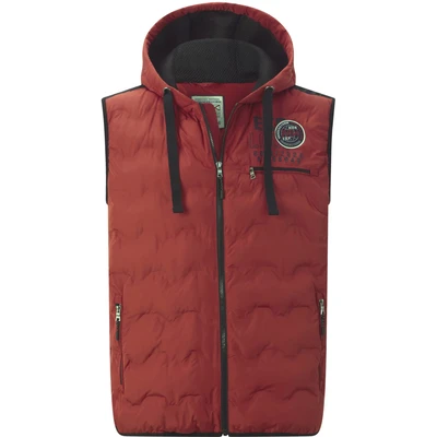 Afbeelding van Jan Vanderstorm bodywarmer ERKULF Plus Size met printopdruk donkerrood