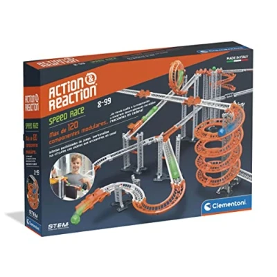 Afbeelding van Clementoni Action &amp; Réaction, Speed Race, Set Stem Constructies en 8 Jaar, Multicolor (55431)
