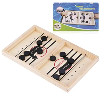 Afbeelding van JOYUE Katapult bordspel, Fast Sling Puck Game, draagbaar ijsbal vechtspel, bouncing, hockey, tafelspel voor kinderen en ouders