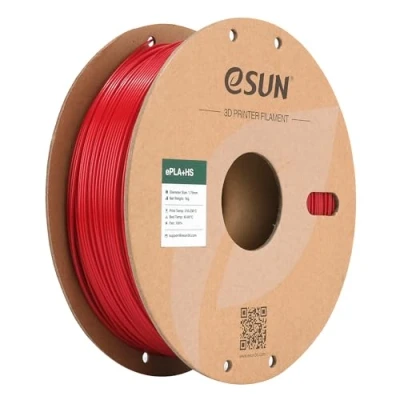 Afbeelding van eSUN PLA+ Filament 1.75mm, PLA+HS Hoge Snelheid 3D Printer Dimensionale nauwkeurigheid +/ 0.03mm, 1KG Spool (2.2 LBS) Speedy voor Printers (Vuurrood, 1.75)